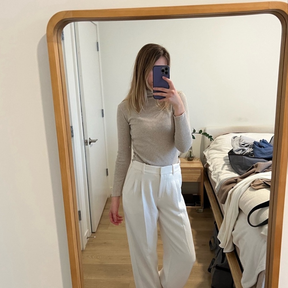 Beige Wool Turtleneck